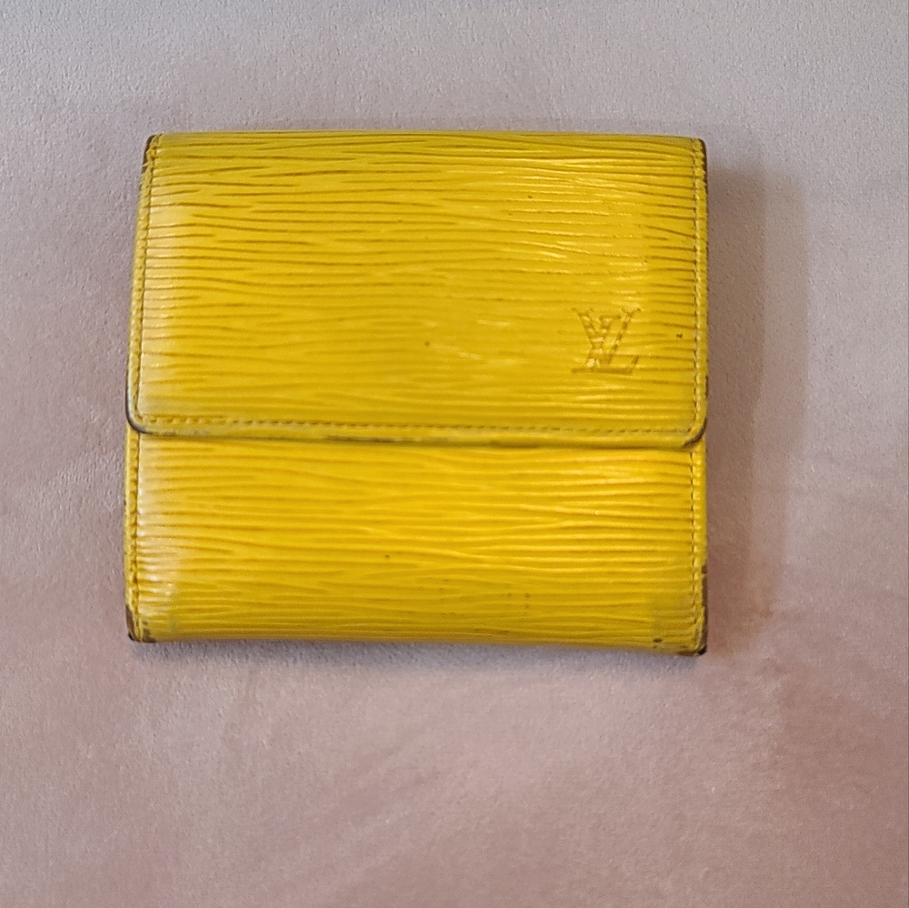 Louis Vuitton Yellow Textured Wallet